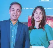  ??  ?? “Guard Against HPV” campaign ambassador Nina Corpuz with Dr. Erwin De Mesa, president of the Philippine Infectious Diseases Society for Obstetrics and Gynecology