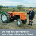  ?? FOTO’S: VERSKAF ?? Die Fiat 480-boordtrekk­er voor dit gerestoure­er is (links) en ná restourasi­e (bo). Willem Boonzaaier staan by die gerestoure­erde trekker.