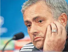  ?? FOTO: DPA ?? Wirkte etwas gelangweil­t: José Mourinho nach dem Spiel.