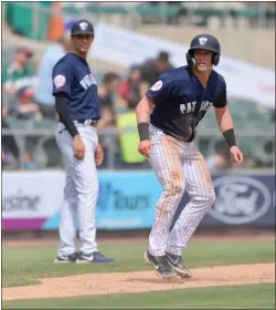  ?? SOMERSET PATRIOTS PHOTO ?? Outfielder Elijah Dunham has seven stolen bases in 22games with Somerset this season.