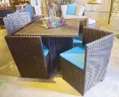  ??  ?? The Cube is an ideal piece for small spaces as all four chairs are tucked in the dining table.