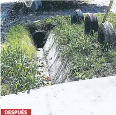  ?? FOTO: GILBERTO SIERRA ?? TRABAJOS. Luego de la publicació­n, Aguas de San Pedro, procedió a reparar el derrame de aguas residuales