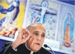  ?? Brendan Smialowski / Getty Images ?? Cardinal Daniel DiNardo of Houston, the U.S. Conference of Catholic Bishops president, said he was disappoint­ed with the delay on the corrective measures.