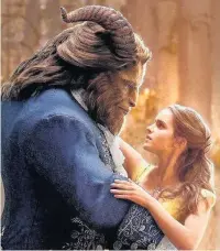  ??  ?? Emma Watson as Belle and Dan Stevens as the Beast in Beauty and the Beast