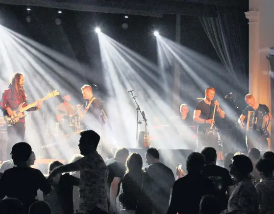  ??  ?? Chaos and confusion But Celtic rockers Skerryvore will now headline Saturday night