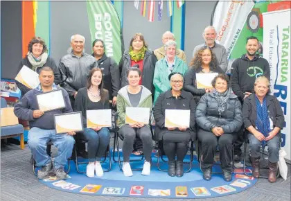  ??  ?? The Adult Learners Award winners at the Dannevirke Library two years ago.