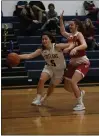  ?? PAUL DICICCO — FOR THE NEWS-HERALD ?? Leah LaVerde of Kirtland drives to the hoop during the Hornets’ 34-30win over Lutheran West on Feb. 8.