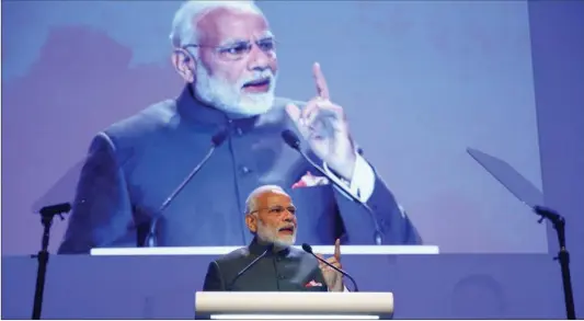  ?? Picture: Reuters/African News Agency (ANA) ?? CHANGED: Many observers believe Prime Minister Narendra Modi’s speech at the annual Shangri La dialogue in Singapore last month was an attempt to realign India’s foreign policy and bring it closer to the values of non-alignment. Modi made it clear that...