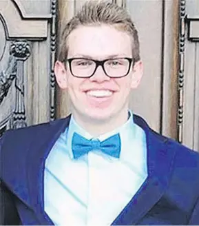  ?? TYLER COLLINS/FACEBOOK ?? Parker Tobin, 18, of Stony Plain, Alta., died in the bus crash, despite initial reports.