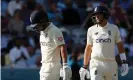  ?? Photograph: Ian Kington/AFP/Getty Images ?? Sam Curran walks off for a duck during England’s second Test defeat against India.