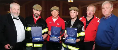  ??  ?? Pictured at the Rylane Boxing Club Internatio­nal Tournament in Macroom were Michael Kelleher MC, Bobby McGuire, NYFD Head Coach, Mike Rena, NYFD trainer; Dan Lane, Rylane Coach and Larry Masterson, Garda. Picture: John Tarrant