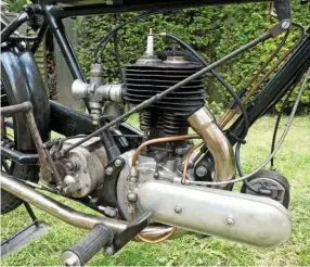  ??  ?? The 350cc side-valve engine caused Rick a headache... until he tried fitting a smaller carb