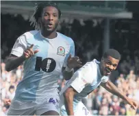  ??  ?? CLINCHER Kasey Palmer celebrates scoring Rovers’ winner