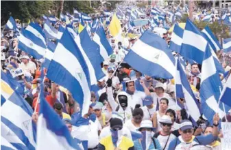  ?? AP ?? Fecha. Las protestas contra el gobierno de Daniel Ortega iniciaron el pasado 18 de abril.