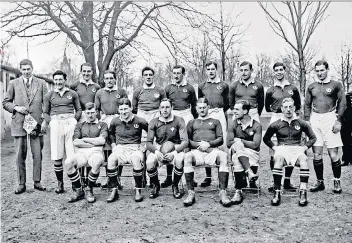  ??  ?? Rivals: Marcel Burgun (above left: front row, second from left) and Eric Milroy (above: back row, second from right)