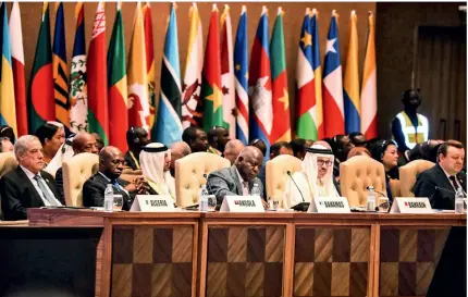  ?? ?? Delegates attend the opening ceremony of the 19th Summit of Heads of State and Government of the Non-Aligned Movement in Kampala, Uganda, on 19 January