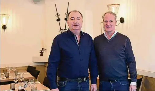  ?? ?? Seit 2019 leiten Marc Berg (l.) und Yves Schmit das Restaurant zusammen.