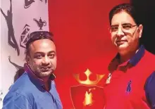  ?? Courtesy: Rajputs ?? Rajputs team owners Arvind Venkatesh Reddy (left) and Vijay Vyas.