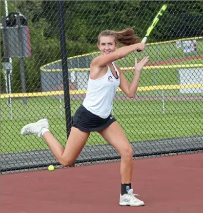  ?? Hills Studio photo ?? Fox Chapel’s Charlotte James returns for her senior season after sitting out 2018 to compete in circuit tennis.