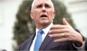  ??  ?? DECLARACIÓ­N. El vicepresid­ente Mike Pence hizo una clara advertenci­a a (AFP)