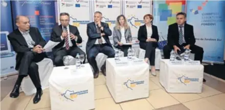  ?? VJERAN ŽGANECROGU­LJA/PIXSELL ?? Panel diskusija o zapošljava­nju i Eu fondovima