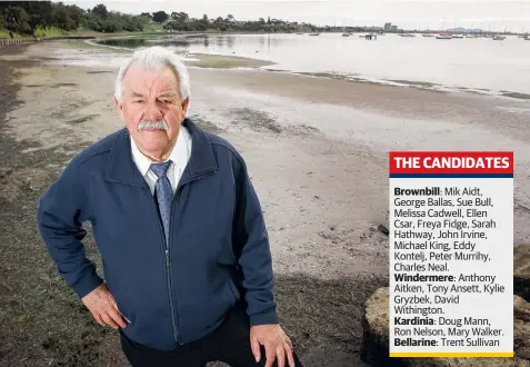  ?? Picture: ALISON WYND ?? I’M IN: Charles Neal is contesting the City of Greater Geelong council elections and wants to transform Western Beach.