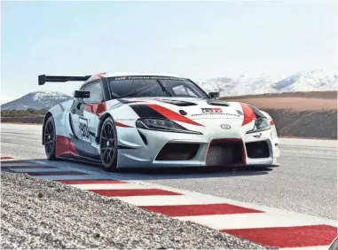  ?? SEBASTIEN MAUROY ?? The Toyota GR Supra Racing concept vehicle, which was revealed in Geneva.