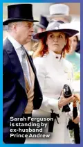  ??  ?? Sarah Ferguson is standing by ex-husband Prince Andrew