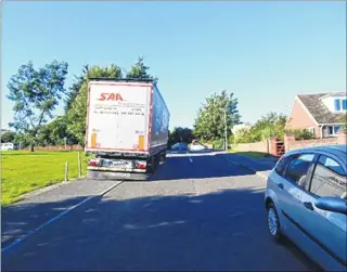  ??  ?? Campaigner John Bailey’s picture of a lorry parked on the pavement