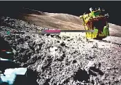  ?? ?? Photo showing the lunar surface taken by LEV-2 “SORA-Q” for the SLIM mission, released by JAXA on January 25.