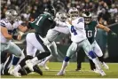  ?? Photograph: Tommy Gilligan/USA Today Sports ?? Dak Prescott threw a career-high five touchdown passes against the Philadelph­ia Eagles’ backups on Saturday night.