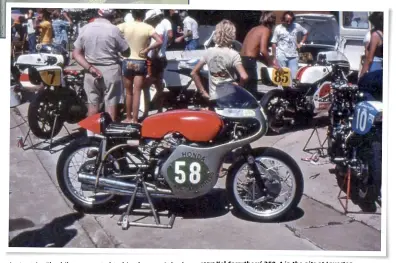  ??  ?? ABOVE Kel Carruthers’ 250-4 in the pits at Laverton. TOP LEFT The Honda undergoing restoratio­n in the Barber Museum, USA in 2007.