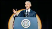  ?? AP/PTI ?? Barack Obama during his farewell at Mccormick Place in Chicago