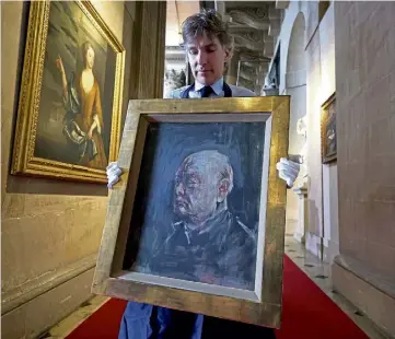  ?? ?? UNDER THE HAMMER: The Sir Winston Churchill portrait by artist Graham Sutherland.