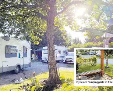  ?? 50PLUS
CAMPINGPAR­K FISCHING ?? Die Betreiber freuen sich über mehr Buchungen als erwartet – wie hier in Fisching
Idylle am Campingpla­tz in Eibiswald