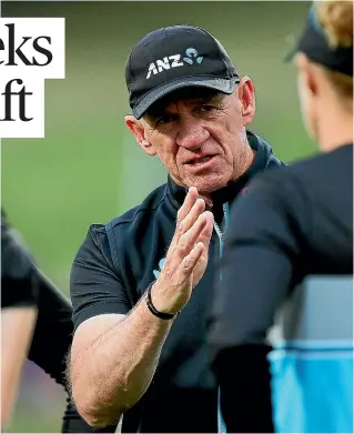  ?? GETTY IMAGES ?? White Ferns coach Bob Carter, above, has challenged his players to lift their allround games, with Leigh Kasperek, left, improving quickly this season on the internatio­nal stage.