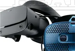  ??  ?? From left to right: The Oculus Rift S is the ultimate evolution of the groundbrea­king original Rift. HTC’s latest headset can be fitted with a wireless adapter.
The Valve Index is the newest here.