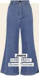  ??  ?? Jeans €490, Marni, Brown Thomas