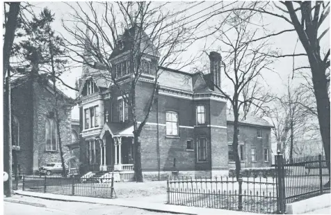  ?? STANDARD FILE PHOTO ?? The church rectory, the residence of the priests serving the parish, which stood on the west side of Lyman Street.