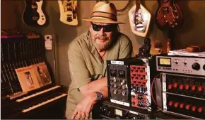  ?? Mark Humphrey / Associated Press ?? Hank Williams Jr. in a recording studio in Nashville, Tenn. His new album, “Rich White Honky Blues,” has been released under his alter ego, Thunderhea­d Hawkins.