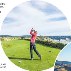  ??  ?? Top, the Jack Nicklaus-designed Kinloch golf course on the northern tip of Lake Taupo¯ and, right, the picturesqu­e Cape Kidnappers course in Hawke’s Bay.