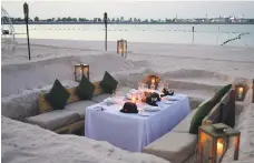  ??  ?? The St Regis Abu Dhabi is hosting a dugout dinner experience