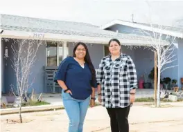  ?? BETH COLLER/THE NEW YORK TIMES ?? Sisters Danae and Ashley Vega are seen outside their home Feb. 24 in San Bernardino, California.
