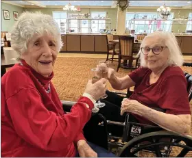  ?? ?? Ruth (Fahnauer) Mengel and Lois (Albrecht) Henne-Tearney share a friendship spanning 76years, which began while they were students at Reading High School.