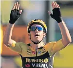  ?? Picture: AP. ?? Belgium’s Wout van Aert takes the seventh stage.