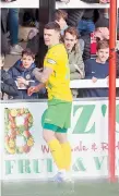  ?? ?? Josh Kelly lashed the ball home in the final seconds of Maidenhead United's 10 win over Dover Athletic at The Crabble.