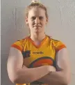  ??  ?? Blaze keeper and Townsville product Hannah Astbury.