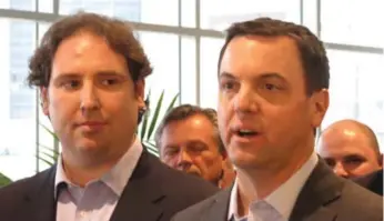  ?? ROBERT BENZIE/TORONTO STAR ?? Richard Ciano, left, is the front-runner to become the next president of the Ontario PCS in a vote on Sunday. Tim Hudak, right, is expected to win his leadership review handily, despite last year’s electoral defeat.