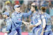  ??  ?? Mumbai Indians will be looking to get over the line against the Sunrisers after three wins on a trot.