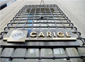  ?? Ansa ?? La banca di Genova La Procura apre un fascicolo su Carige